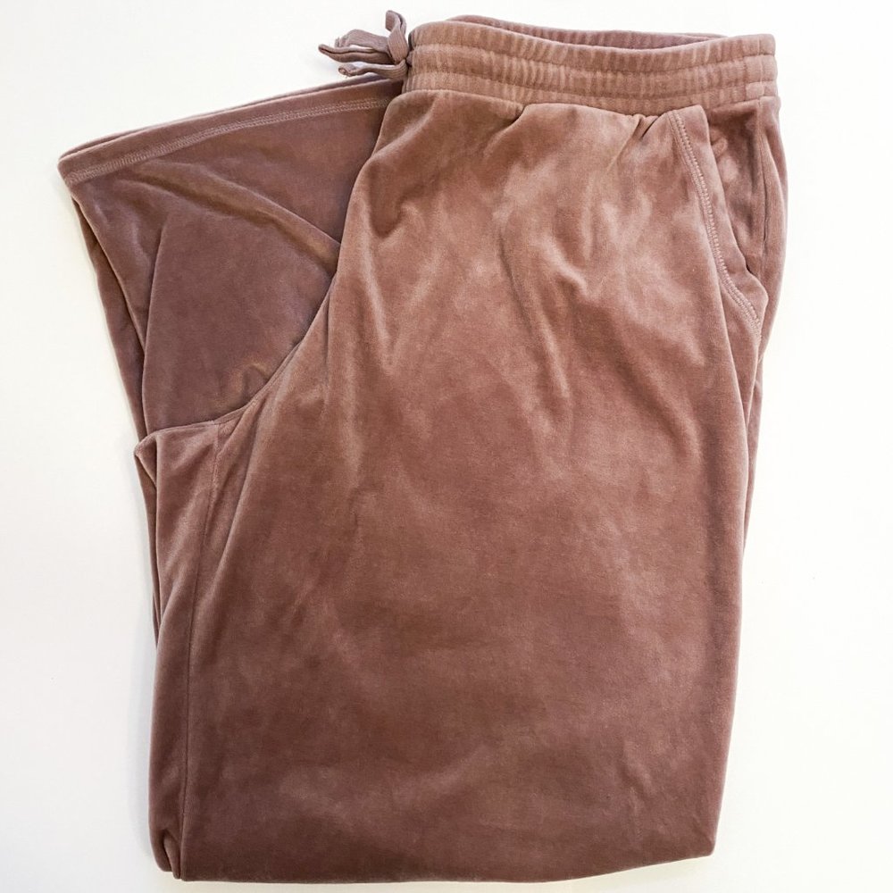 Sunday Rose Velour Lounge Tie Pajama Pants